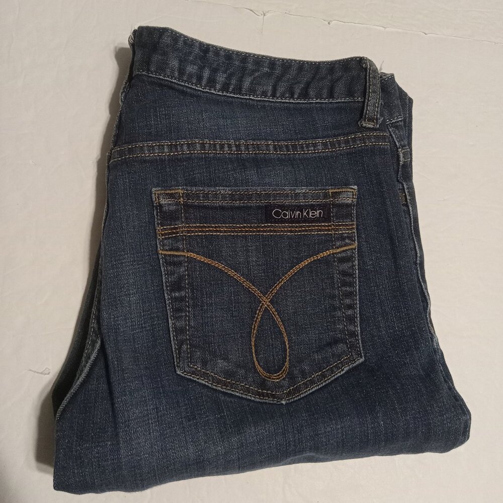 Calvin Klein Women's Mid Rise Flare Leg Jeans Size 10